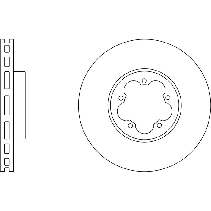 Genuine APEC Front Brake Discs & Pads Set Vented for Ford Transit