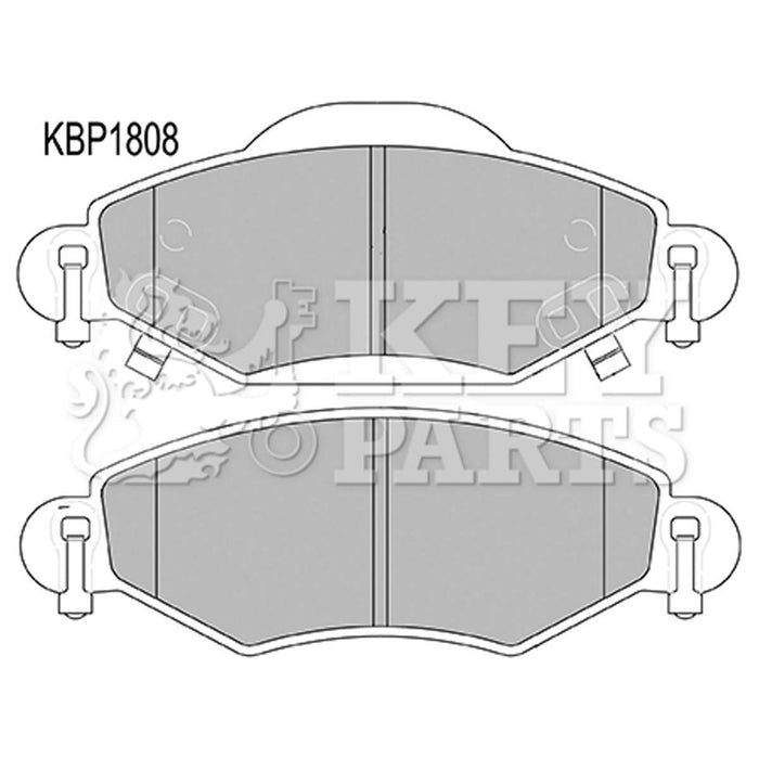 Genuine Key Parts KBP1808 Front Brake Pads-Includes Wear Indicators (Bosch)