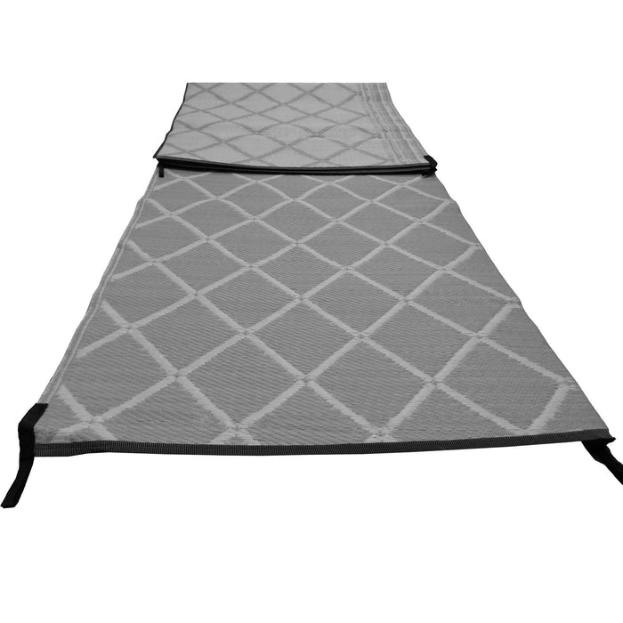 15.29 Paradise 2.5 x 2.5m Luxury Awning Carpet Moroccan Style Ground Sheet Grey Crusader  - Dynamic Drive