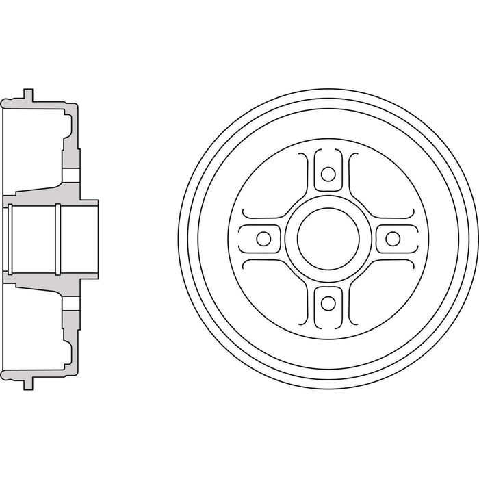 Apec Brake Drum Rear Fits Renault Clio Modus