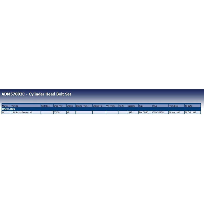 Blue Print ADM57803C Head Bolts