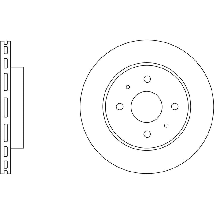 Apec Brake Disc Front Fits Daihatsu Copen Sirion Yrv Perodua Myvi