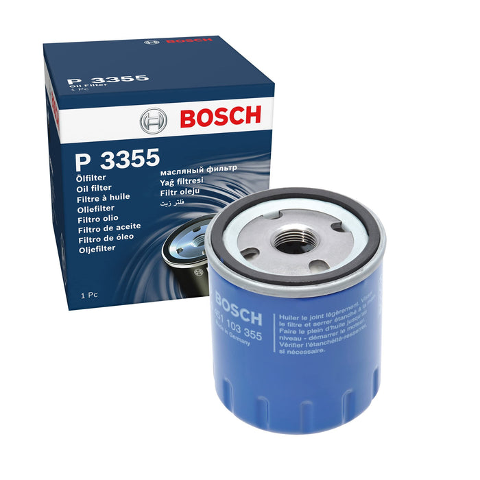 Genuine Bosch Car Oil Filter P3355 fits Peugeot 208 E-VTi|VTi - 1.2 - 12- 045110 Bosch  - Dynamic Drive