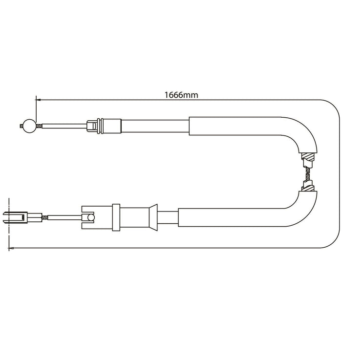 Apec Brake Cable Rear Fits Mercedes Sprinter VW Crafter