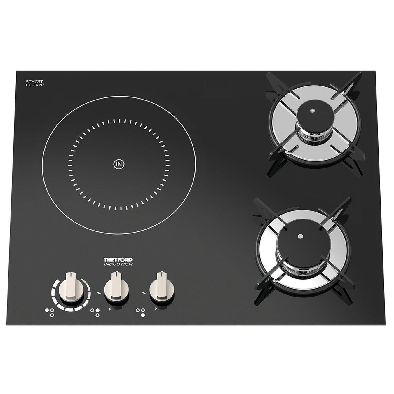 Thetford TOPLINE 981  Hybrid Hob 2x Gas and 1x Induction SHB98199-SP Thetford  - Dynamic Drive