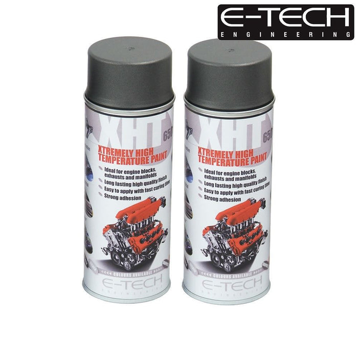 2X Graphite E-Tech 400ml Extremely High Temperature Paint XHT VHT Exhaust