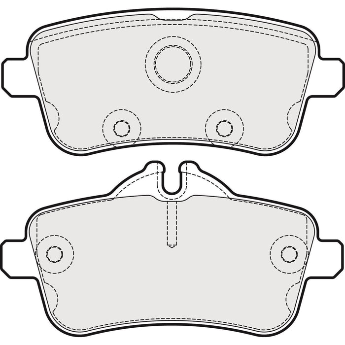 Genuine APEC Rear Brake Discs & Pads Set Perforated for Mercedes-Benz SLK