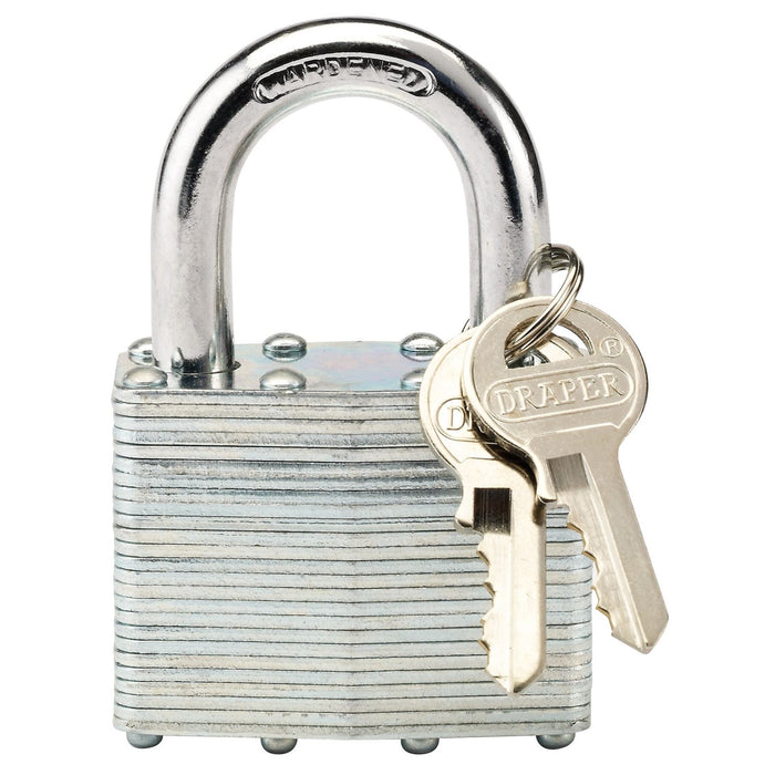 Draper Laminated Steel Padlock, 50 x 31mm 14021 Draper  - Dynamic Drive