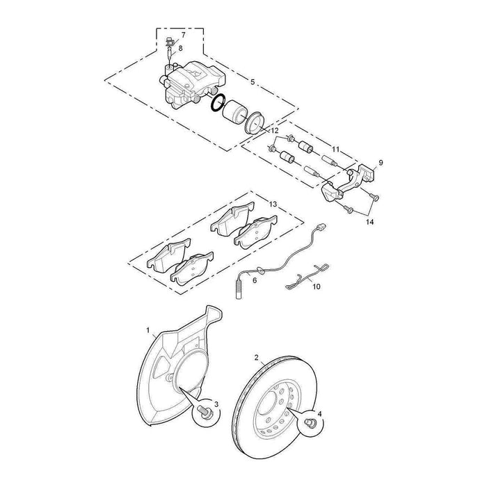 Genuine TRW Brake Pads (Rear) (R90) GDB1344