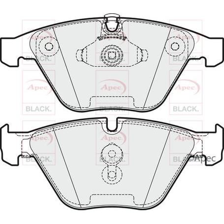 APEC Black Brake Pads (Front) (R90) PAD1991B fits BMW Apec Black  - Dynamic Drive