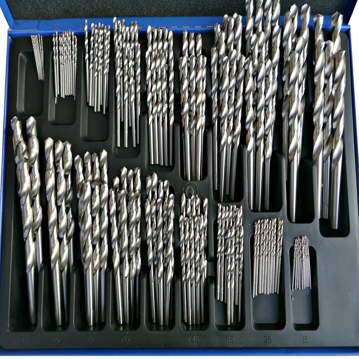 170pc HSS Engineering Drill Set Precision Steel 1 - 10mm Steel Case Simply  - Dynamic Drive