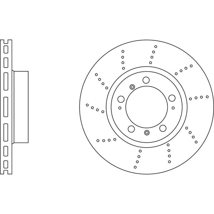 Apec Brake Disc Front Right Fits Porsche Boxster Cayman Non Drilled Version Dsk2