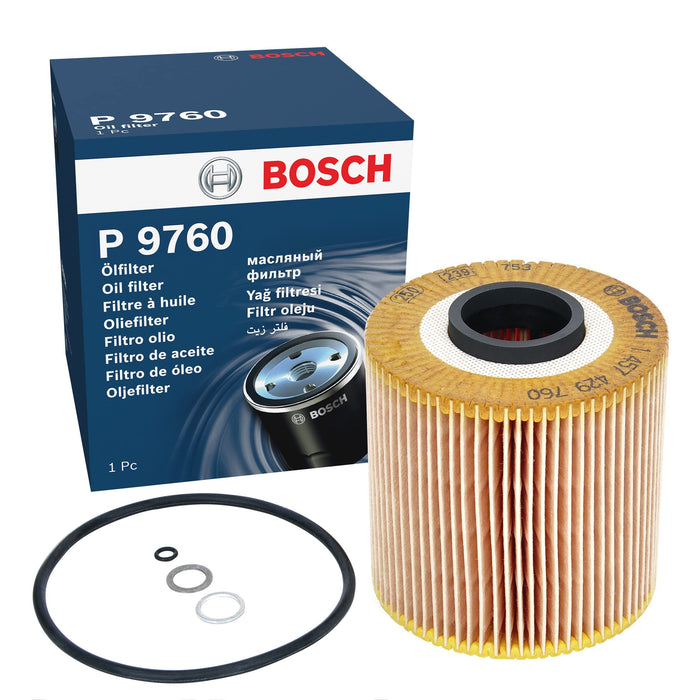 Genuine Bosch Car Oil Filter P9760 fits Isuzu Trooper DiTD - 3.0 - 98-04 1457429