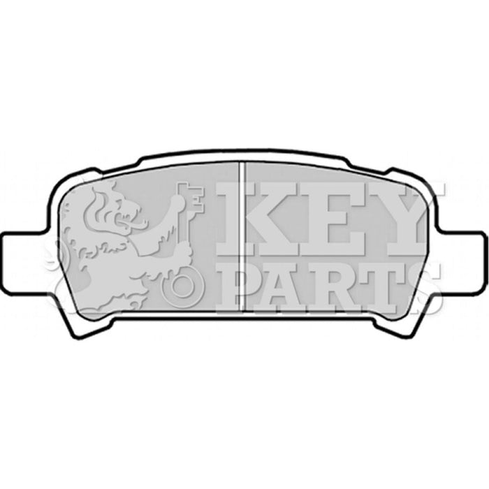 Genuine Key Parts KBP1705 Rear Brake Pads-Includes Wear Indicators (Akebono) Key Parts  - Dynamic Drive