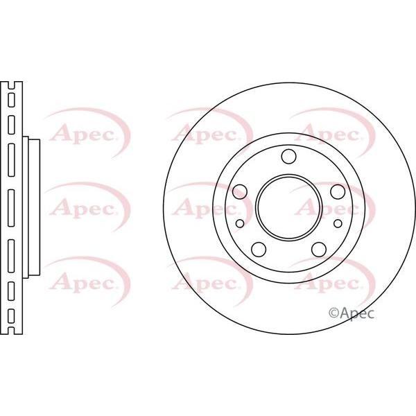 APEC Brake Disc (Front) (Single) DSK4102 fits Nissan Renault Arkana Arkana