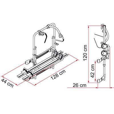 Fiamma Carry Bike Cycle Carrier Rack 200DJ Mercedes Sprinter Vw Crafter 2006 On Fiamma  - Dynamic Drive