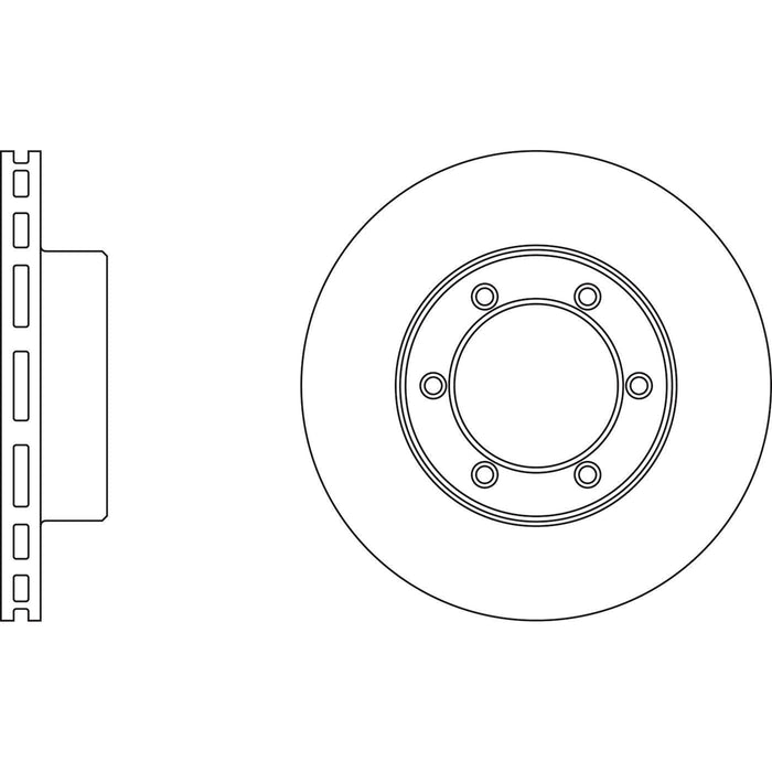 Apec Brake Disc Front Fits Toyota Hi-Lux VW Taro