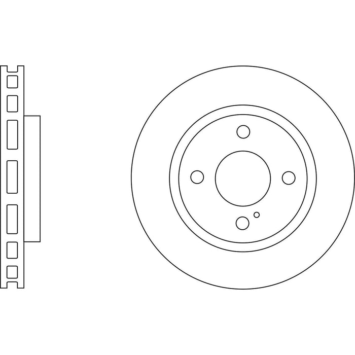 Genuine APEC Front Brake Disc & Pads Set Vented for Ford Fiesta