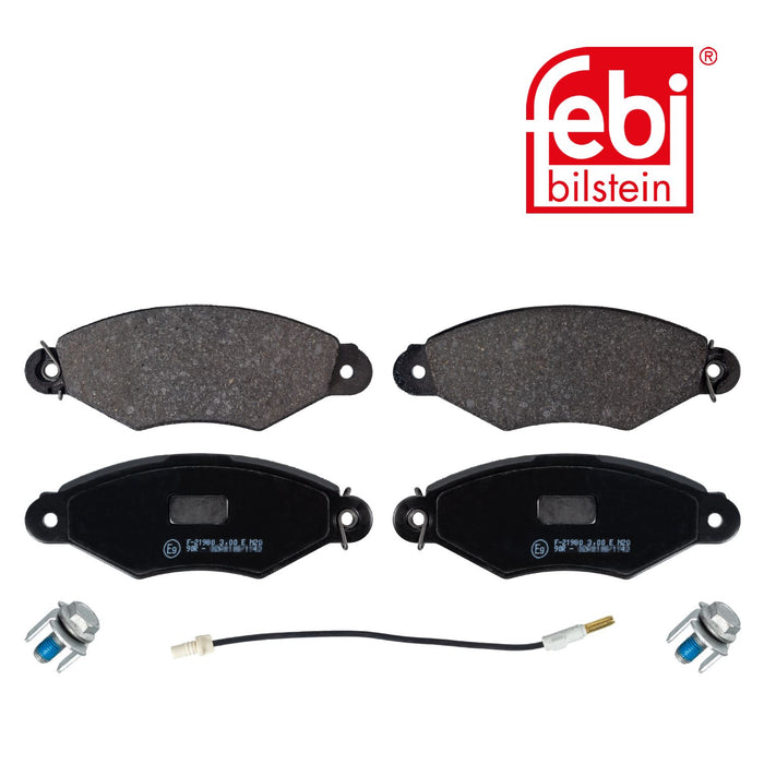 Genuine FEBI Front Brake Discs & Pads Set Solid for Peugeot 206