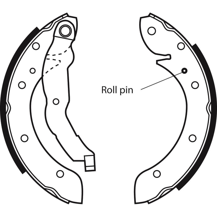 Apec Brake Shoe Rear Fits Peugeot 405 Renault Laguna Megane Scenic