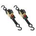 2x Sealey Auto Retract Ratchet Tie Down Straps 600kg Capacity 25mmx3m ATD25301 Sealey  - Dynamic Drive