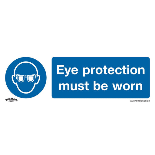 Sealey Mandatory Safety Sign Eye Protection Must Be Worn Self-Adhesive Vinyl Sealey  - Dynamic Drive