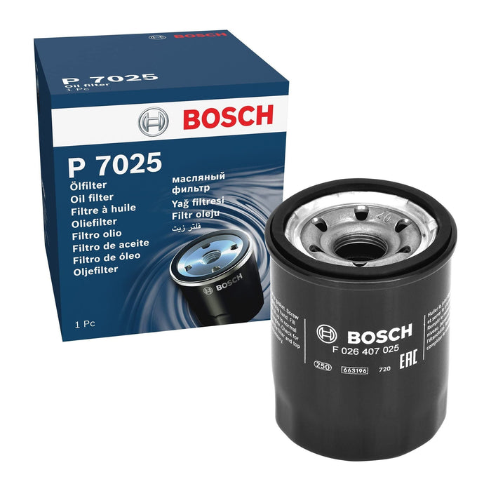 Genuine Bosch Car Oil Filter P7025 fits Mitsubishi L200 Mivec - 2.4 - 15- F02640