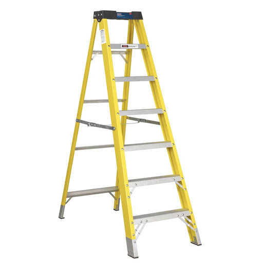 FIBREGLASS STEP LADDER 6-TREAD EN 131 Sealey  - Dynamic Drive