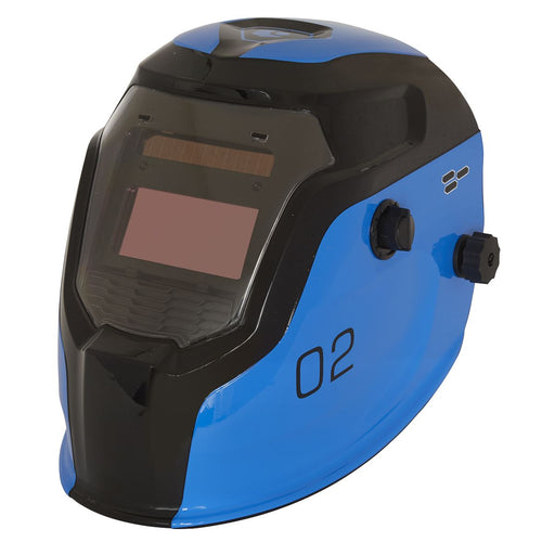 Sealey Auto Darkening Welding Helmet Shade 9-13 Blue PWH2 Sealey  - Dynamic Drive