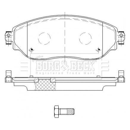 Genuine Borg & Beck Front Brake Pads fits GM Vivaro 1.6 CDTi 0614 BBP2515 Borg & Beck  - Dynamic Drive