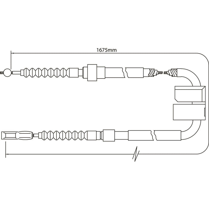 Apec Brake Cable Rear Fits Audi A4