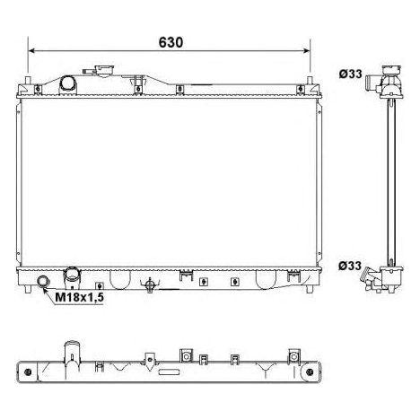 NRF Radiator fits Honda S2000 NRF  - Dynamic Drive