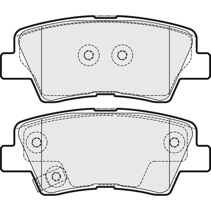 Apec Brake Pads Rear Fits Hyundai I10 Kia Niro Soul Ssangyong Korando