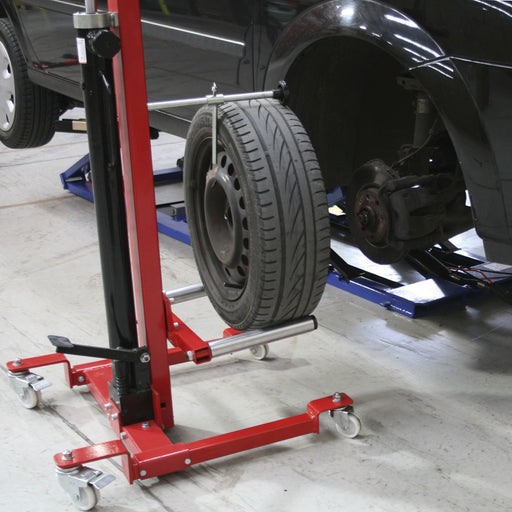 Sealey Wheel Removal/Lifter Trolley 80kg Quick Lift WD80 Sealey  - Dynamic Drive