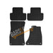 White Trim Tailored Black Rubber Car Mats for Audi A4 08 ON Set of 4 With 4 Clips UKB4C  - Dynamic Drive