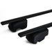 Roof Bars Rack Aluminium Black fits Vauxhall Karl Rocks 2017- For Raised Rails Omtec  - Dynamic Drive