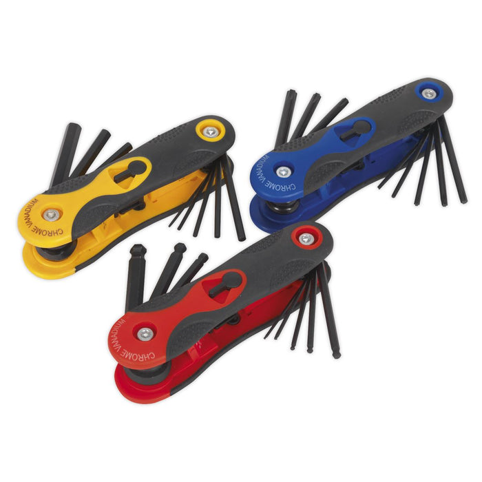 Sealey Folding Key Set 3Pc