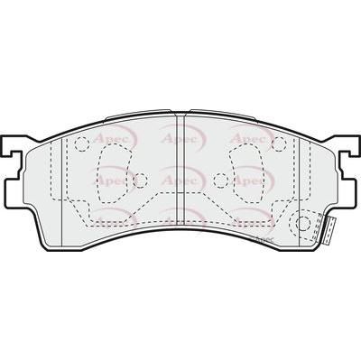 Apec Brake Pads Front Fits Mazda 323 626 Capella Familia Mx6 Premacy