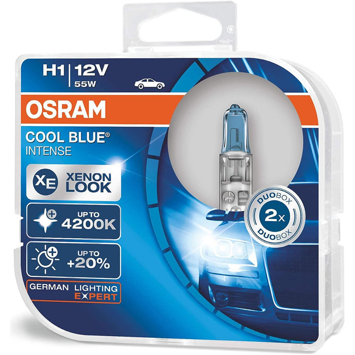 2x Genuine Osram Cool Blue Intense H1 (448) 55w 12v Bulbs 64150CBI-HCB Osram  - Dynamic Drive