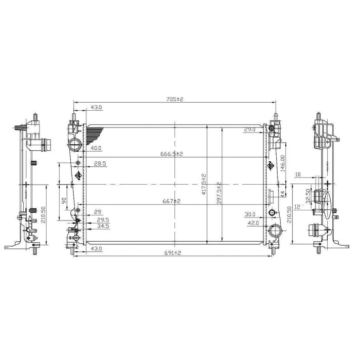 NRF Radiator 53454 NRF  - Dynamic Drive