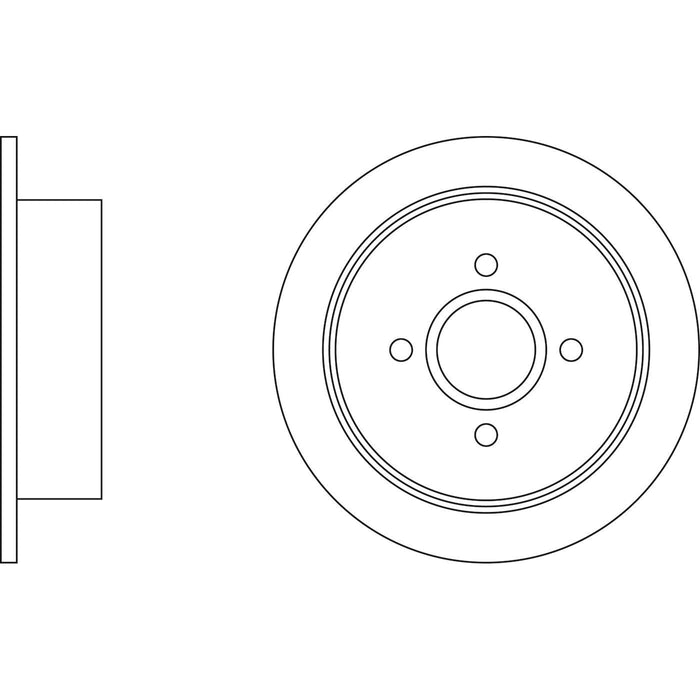 Genuine APEC Rear Brake Discs & Pads Set Solid for Ford Escort