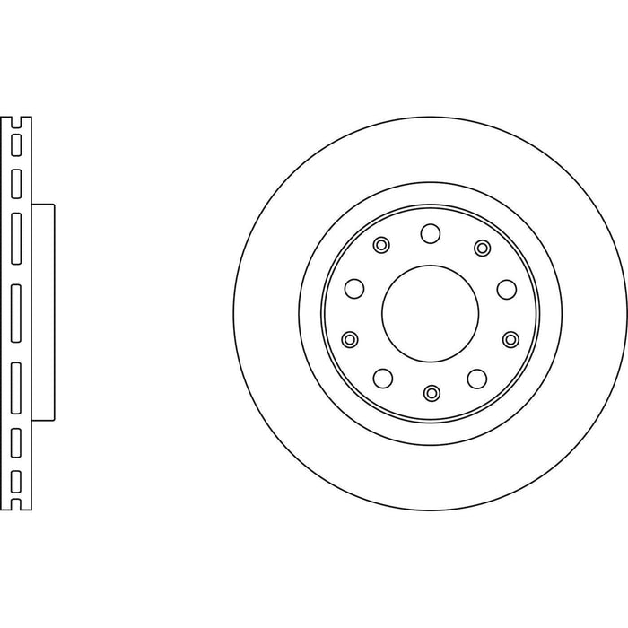 Apec Brake Disc Front Fits Alfa Romeo Giulietta Fiat 500X Jeep Renegade