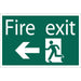 Draper Fire Exit Arrow Left' Safety Sign 72448 Draper  - Dynamic Drive