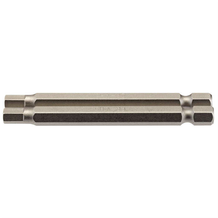 Draper Hexagonal Insert Bit, 5mm, 1/4" Hex, 75mm Long (Pack of 2) 64322 Draper  - Dynamic Drive