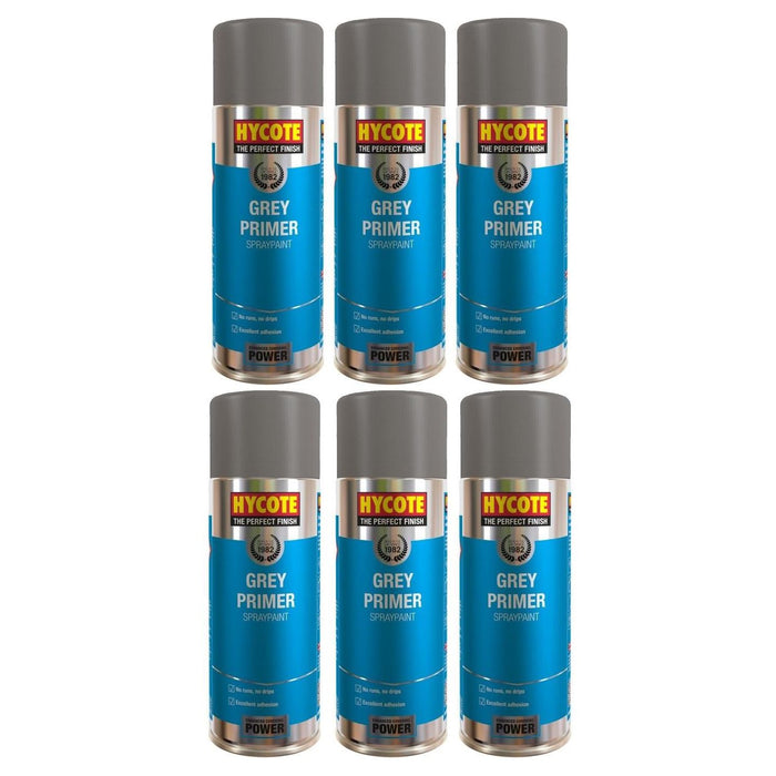 6x Hycote XUK03015 Grey Primer 400ml C/O