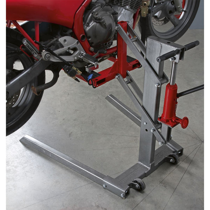 SINGLE POST MOTORCYCLE LIFT 450KG CAPACITY Sealey  - Dynamic Drive