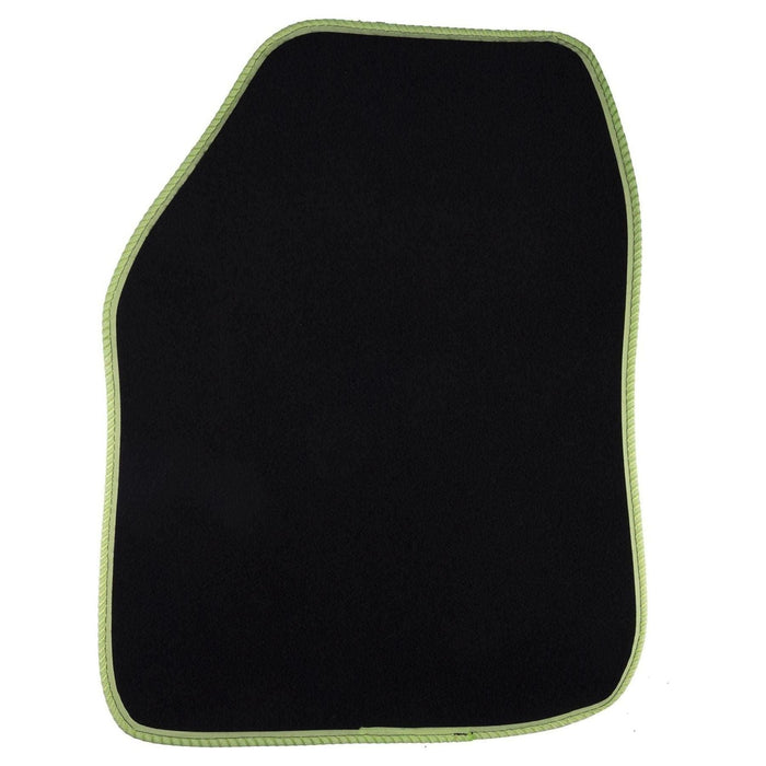 Fully Tailored Lime Green Trim Carpet Mats fits Renault Kangoo Van 09> Set of 2 + 2 Clips UKB4C  - Dynamic Drive