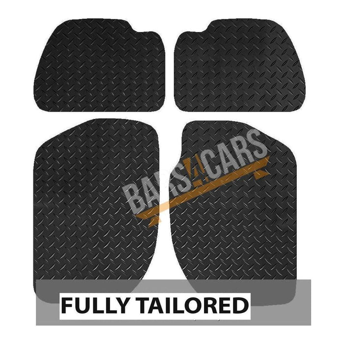 White Trim Tailored Rubber Car Mats for Landrover Freelander Mk1Mk2 97 - 06 Set of 4 UKB4C  - Dynamic Drive