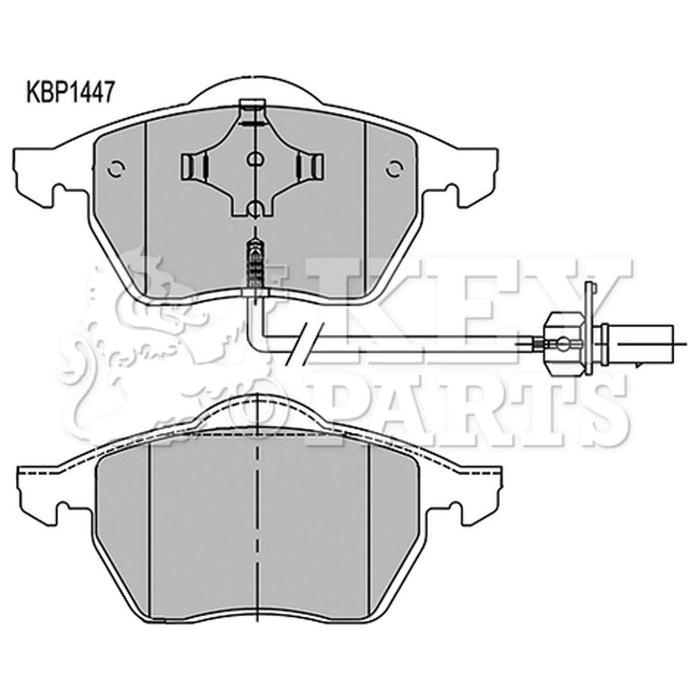 Genuine Key Parts KBP1447 Front Brake Pads-Includes Wear Indicators (Ate-Teves)