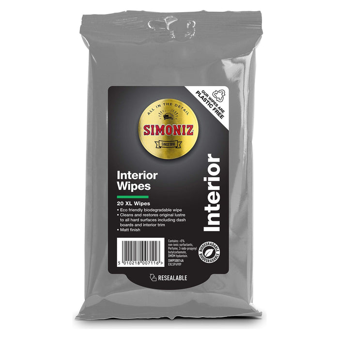 Simoniz Interior Wipes XL - Pack Of 20